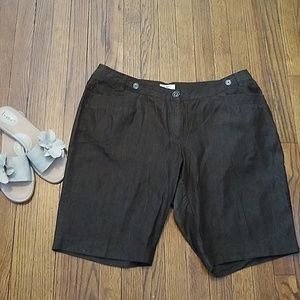 Brown Bermuda Shorts 18W